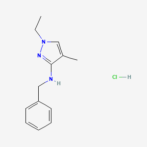 molecular formula C13H18ClN3 B12216467 N-benzyl-1-ethyl-4-methylpyrazol-3-amine;hydrochloride 