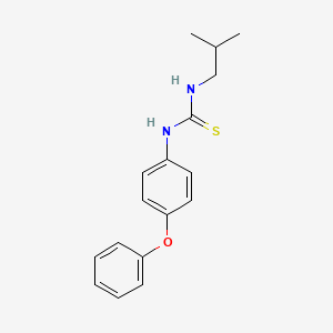 molecular formula C17H20N2OS B1221650 1-(2-Methylpropyl)-3-(4-phenoxyphenyl)thiourea 