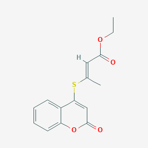 ethyl 3-[(2-oxo-2H-chromen-4-yl)thio]-2-butenoate