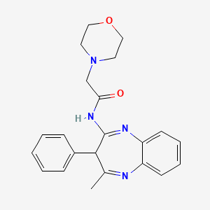 molecular formula C22H24N4O2 B12216537 N-(4-methyl-3-phenyl-3H-1,5-benzodiazepin-2-yl)-2-(morpholin-4-yl)acetamide 