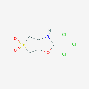 molecular formula C6H8Cl3NO3S B12216565 Thieno[3,4-d]oxazole, hexahydro-2-(trichloromethyl)-, 5,5-dioxide CAS No. 90859-37-3