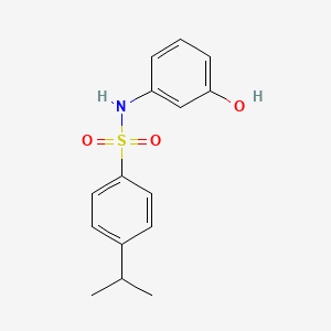 molecular formula C15H17NO3S B12216599 Benzenesulfonamide, N-(3-hydroxyphenyl)-4-(1-methylethyl)- CAS No. 920527-12-4