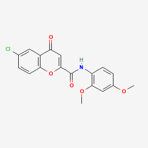 molecular formula C18H14ClNO5 B12216651 6-chloro-N-(2,4-dimethoxyphenyl)-4-oxo-4H-chromene-2-carboxamide 