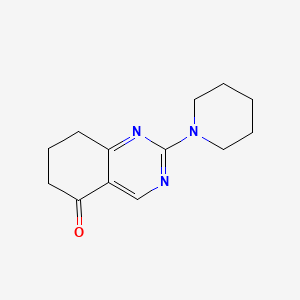 molecular formula C13H17N3O B12216676 2-Piperidyl-6,7,8-trihydroquinazolin-5-one 