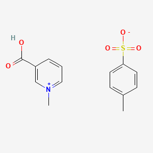 molecular formula C14H15NO5S B1221678 3-Carboxy-1-methylpyridinium toluene-p-sulphonate CAS No. 60388-20-7