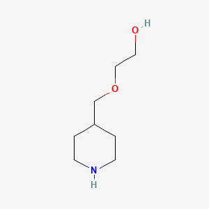 molecular formula C8H17NO2 B12216850 Ethanol, 2-(4-piperidinylmethoxy)- CAS No. 863615-20-7