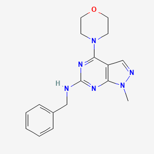 molecular formula C17H20N6O B12216855 N-benzyl-1-methyl-4-(morpholin-4-yl)-1H-pyrazolo[3,4-d]pyrimidin-6-amine 