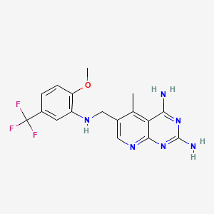 5-Methyl-6-[[2-methoxy-5-(trifluoromethyl)phenyl]aminomethyl]pyrido[2,3-d]pyrimidine-2,4-diamine