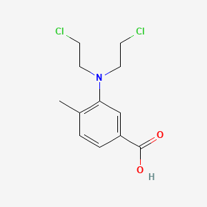 molecular formula C12H15Cl2NO2 B1221694 3-[Bis(2-chloroethyl)amino]-4-methylbenzoic acid CAS No. 5977-35-5
