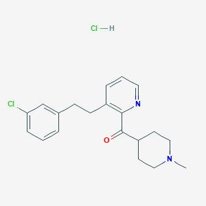 molecular formula C20H24Cl2N2O B012217 (3-(3-Chlorophenethyl)pyridin-2-yl)(1-methylpiperidin-4-yl)methanone hydrochloride CAS No. 107256-31-5