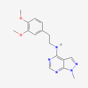 molecular formula C16H19N5O2 B12217047 N-[2-(3,4-dimethoxyphenyl)ethyl]-1-methyl-1H-pyrazolo[3,4-d]pyrimidin-4-amine 