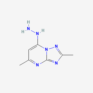 molecular formula C7H10N6 B12217058 7-Hydrazinyl-2,5-dimethyl-[1,2,4]triazolo[1,5-a]pyrimidine 