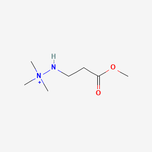 molecular formula C7H17N2O2+ B12217141 2-(3-Methoxy-3-oxopropyl)-1,1,1-trimethylhydrazinium CAS No. 59514-00-0