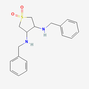 molecular formula C18H22N2O2S B12217180 3,4-Bis[benzylamino]thiolane-1,1-dione 