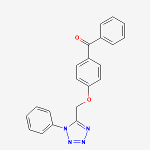 molecular formula C21H16N4O2 B12217191 phenyl{4-[(1-phenyl-1H-tetrazol-5-yl)methoxy]phenyl}methanone 