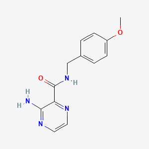 molecular formula C13H14N4O2 B12217248 3-amino-N-(4-methoxybenzyl)pyrazine-2-carboxamide 