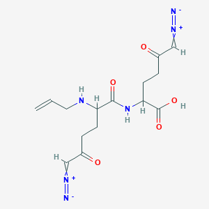 molecular formula C15H20N6O5 B1221733 Alazopeptin 