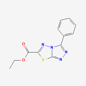 molecular formula C12H10N4O2S B12217339 Ethyl 3-phenyl[1,2,4]triazolo[3,4-b][1,3,4]thiadiazole-6-carboxylate 