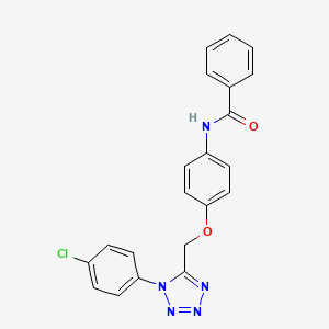 molecular formula C21H16ClN5O2 B12217342 N-(4-{[1-(4-chlorophenyl)-1H-tetrazol-5-yl]methoxy}phenyl)benzamide 