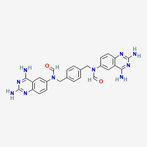 N-(2,4-diaminoquinazolin-6-yl)-N-[[4-[[(2,4-diaminoquinazolin-6-yl)-formylamino]methyl]phenyl]methyl]formamide