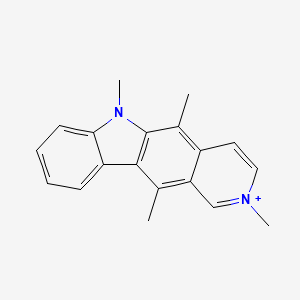 6H-Pyrido(4,3-b)carbazolium, 2,5,6,11-tetramethyl-