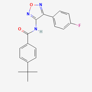 molecular formula C19H18FN3O2 B12217507 4-tert-butyl-N-[4-(4-fluorophenyl)-1,2,5-oxadiazol-3-yl]benzamide 