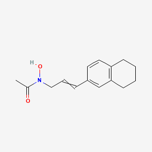 molecular formula C15H19NO2 B1221753 Acetamide,N-hydroxy-N-[3-(5,6,7,8-tetrahydro-2-naphthalenyl)-2-propen-1-yl]- 