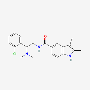molecular formula C21H24ClN3O B12217573 N-[2-(2-chlorophenyl)-2-(dimethylamino)ethyl]-2,3-dimethyl-1H-indole-5-carboxamide 