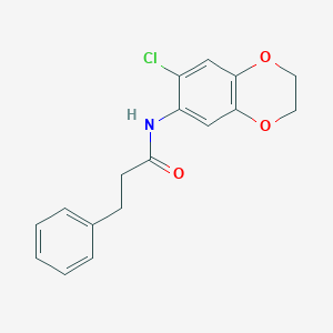 N-(6-chloro-2,3-dihydro-1,4-benzodioxin-7-yl)-3-phenylpropanamide