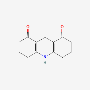 molecular formula C13H15NO2 B1221765 2,3,4,5,6,7,9,10-Octahydroacridine-1,8-dione CAS No. 61137-12-0