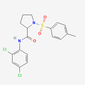 molecular formula C18H18Cl2N2O3S B12217658 N-(2,4-dichlorophenyl)-1-[(4-methylphenyl)sulfonyl]prolinamide 
