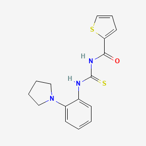 N-[[2-(1-pyrrolidinyl)anilino]-sulfanylidenemethyl]-2-thiophenecarboxamide