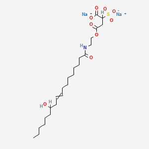 Butanedioic acid, sulfo-, 4-[2-[(12-hydroxy-1-oxo-9-octadecenyl)amino]ethyl] ester, disodium salt
