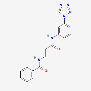 molecular formula C17H16N6O2 B12217716 N-(3-oxo-3-{[3-(1H-tetrazol-1-yl)phenyl]amino}propyl)benzamide 