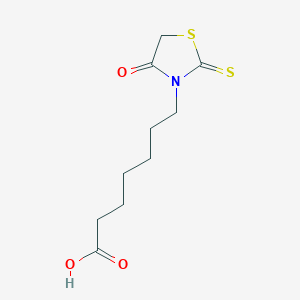 molecular formula C10H15NO3S2 B12217785 3-Thiazolidineheptanoic acid, 4-oxo-2-thioxo- CAS No. 833482-72-7