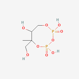 molecular formula C5H12O9P2 B122178 2-C-Methyl-D-erythritol-2,4-cyclopyrophosphate CAS No. 141816-32-2