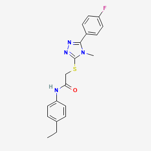 molecular formula C19H19FN4OS B12217833 N-(4-ethylphenyl)-2-{[5-(4-fluorophenyl)-4-methyl-4H-1,2,4-triazol-3-yl]sulfanyl}acetamide 