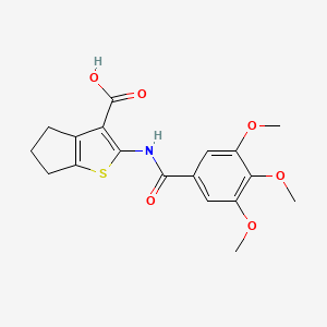 molecular formula C18H19NO6S B12217863 2-(3,4,5-trimethoxybenzamido)-4H,5H,6H-cyclopenta[b]thiophene-3-carboxylic acid 