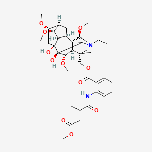 molecular formula C38H54N2O11 B1221788 Delavaine A CAS No. 109291-57-8