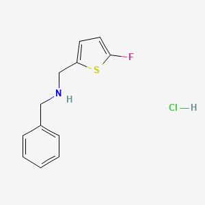 molecular formula C12H13ClFNS B12217909 Benzyl[(5-fluoro-2-thienyl)methyl]amine 