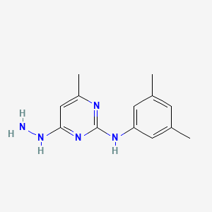 molecular formula C13H17N5 B12217940 N-(3,5-dimethylphenyl)-4-hydrazinyl-6-methylpyrimidin-2-amine 