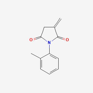 molecular formula C12H11NO2 B12218015 3-Methylidene-1-(2-methylphenyl)pyrrolidine-2,5-dione CAS No. 157257-62-0
