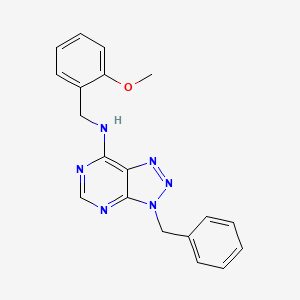 N-[(2-methoxyphenyl)methyl]-3-(phenylmethyl)-7-triazolo[4,5-d]pyrimidinamine