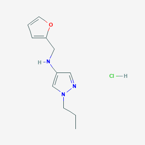 molecular formula C11H16ClN3O B12218111 N-(2-furylmethyl)-1-propyl-1H-pyrazol-4-amine 