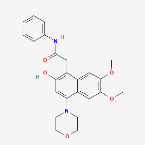 2-[2-hydroxy-6,7-dimethoxy-4-(4-morpholinyl)-1-naphthalenyl]-N-phenylacetamide