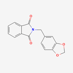 molecular formula C16H11NO4 B1221814 2-(1,3-Benzodioxol-5-ylmethyl)isoindole-1,3-dione 