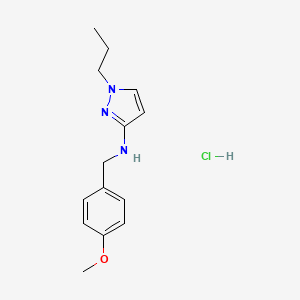 molecular formula C14H20ClN3O B12218271 N-[(4-methoxyphenyl)methyl]-1-propylpyrazol-3-amine;hydrochloride 