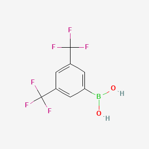 molecular formula C8H5BF6O2 B1221832 3,5-Bis(trifluoromethyl)phenylboronic acid CAS No. 73852-19-4