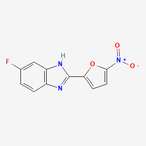 molecular formula C11H6FN3O3 B1221834 5-Fluoro-(2'-nitrofuryl)-2-benzimidazole CAS No. 83467-47-4