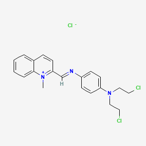 Quinolinium, 2-(N-(p-(bis(2-chloroethyl)amino)phenyl)formimidoyl)-1-methyl-, chloride